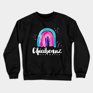 Large rainbow with White font Crewneck Sweatshirt